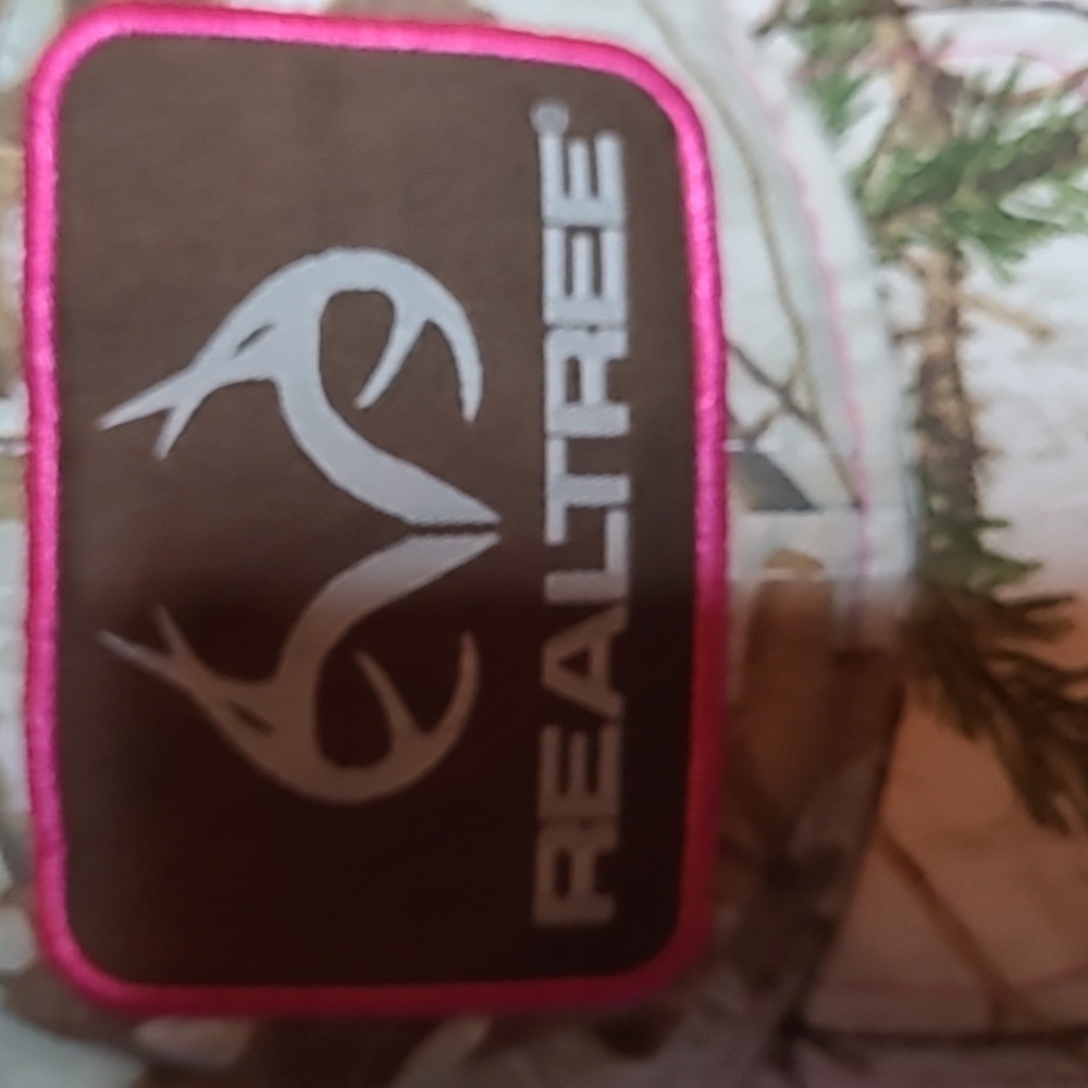Realtree Camouflage Hat with Pink Accents (111) - Picture 2 of 5